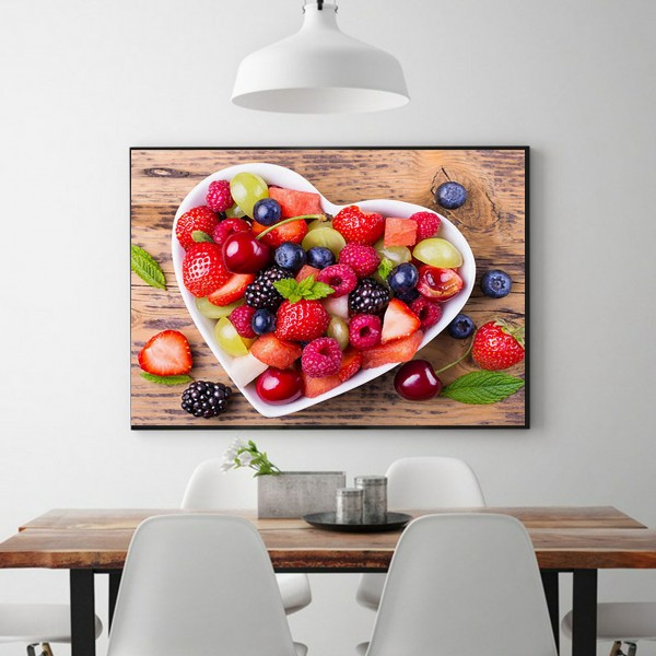 Scenes Plate Full Of Fruit Diamond Art