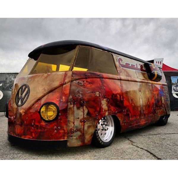 Scenes Old Red Bus Diamond Art