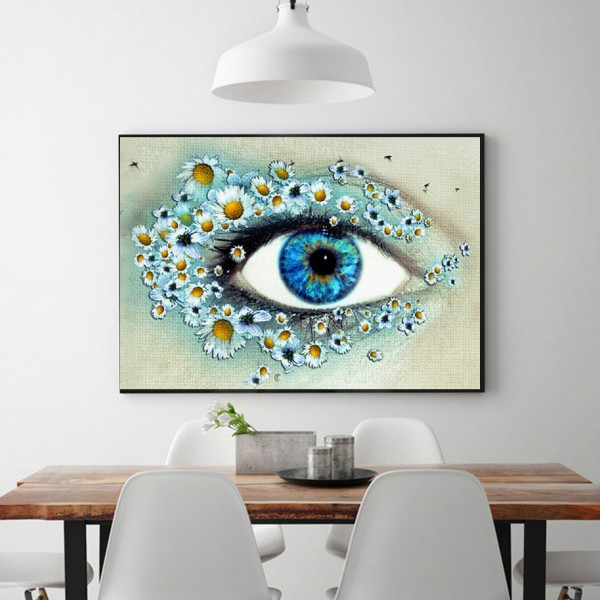 Scenes Light Blue Eyes Diamond Art