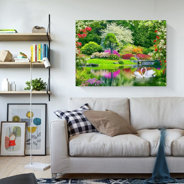 Scenes Green Hills And Green Waters Diamond Art