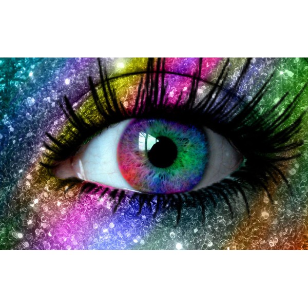 Scenes Crystal Multicolored Eyes Diamond Art