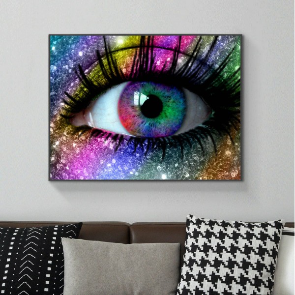 Scenes Crystal Multicolored Eyes Diamond Art