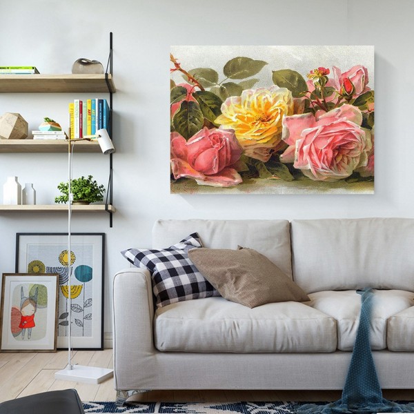 Scenes Colorful Roses Blossoming Diamond Art
