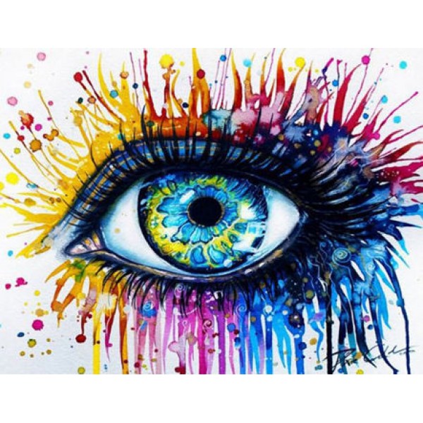 Scenes Colorful Big Eyes Diamond Art