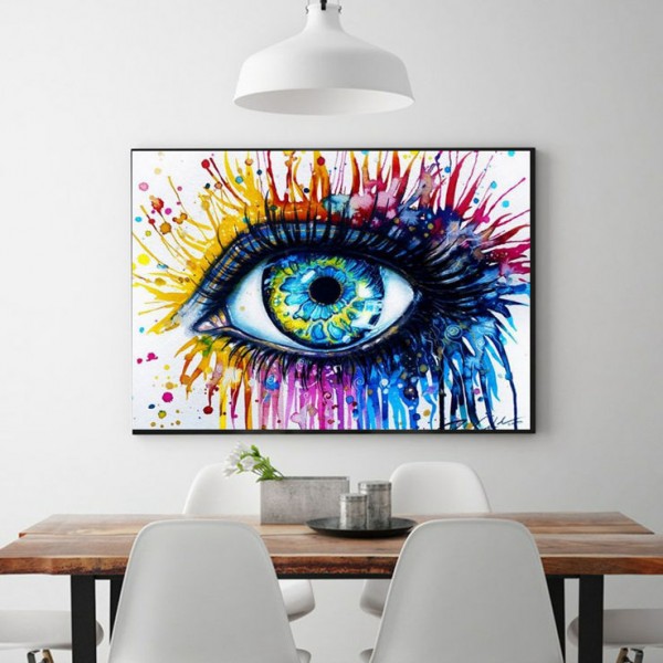Scenes Colorful Big Eyes Diamond Art