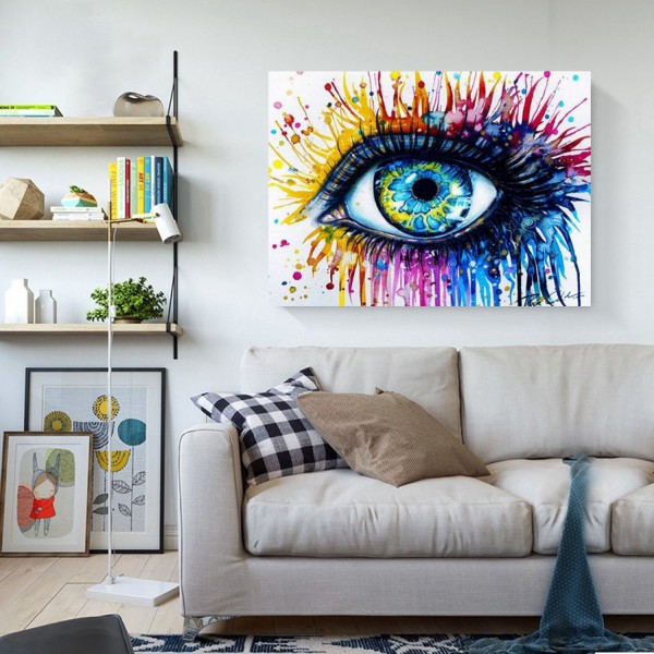 Scenes Colorful Big Eyes Diamond Art