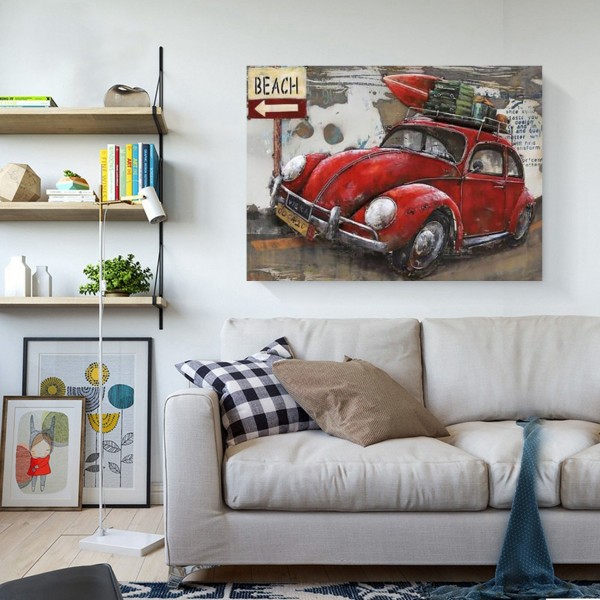 Scenes A Little Red Car Diamond Art