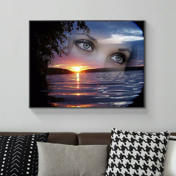 Scenes A Face In The Sky At Sunset Diamond Art