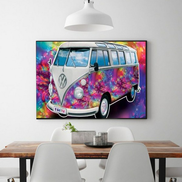 Scenes A Colorful Bus Diamond Art
