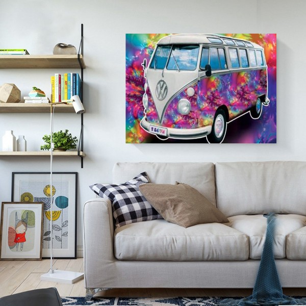 Scenes A Colorful Bus Diamond Art