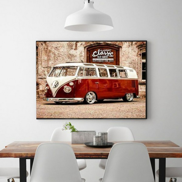 Scenes A Bus With A Sense Of Time Diamond Art