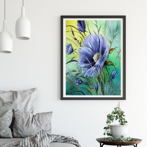 Scene Purple Rose Flower Diamond Art