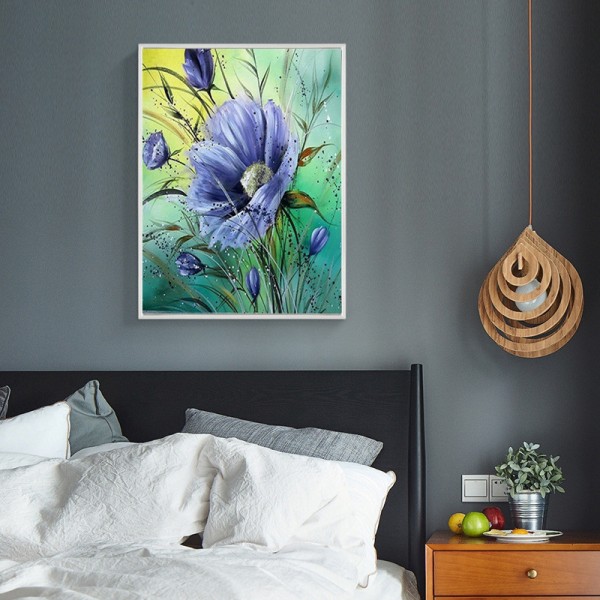 Scene Purple Rose Flower Diamond Art