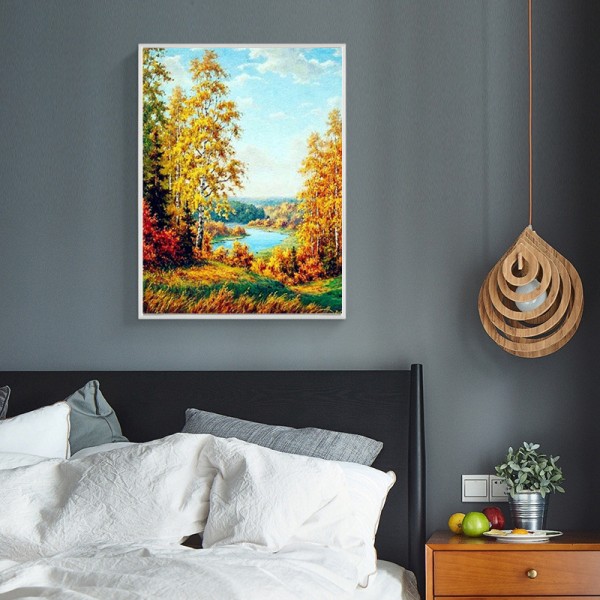 Scene Golden Autumn Diamond Art