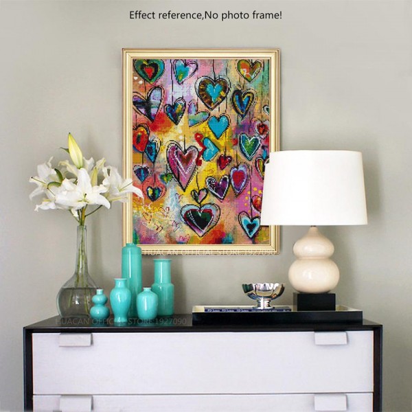 Love Sale Beautiful Colorful Hearts Square Diamonds