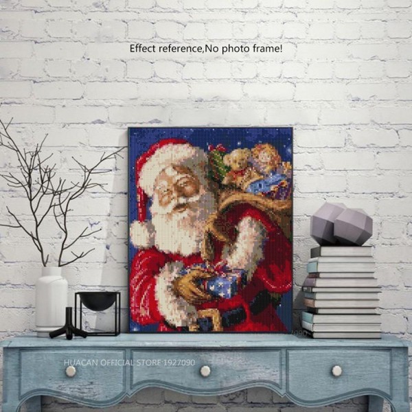 Round Santa Christmas Diamond Painting