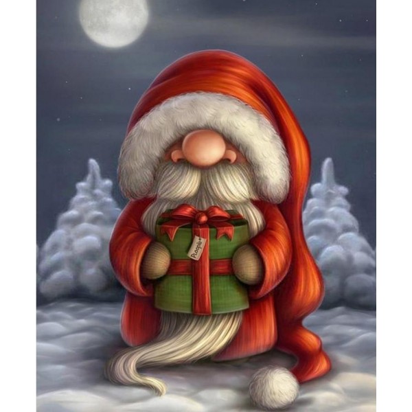 Round Santa Christmas Diamond Painting