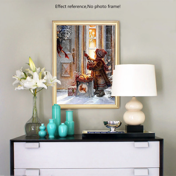 Little Girl With Gifts Xmas Festive Diamond Painting Kits