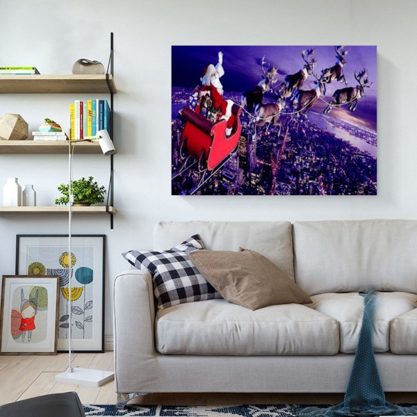 Festive Santa Claus Giving Gifts Diamond Art