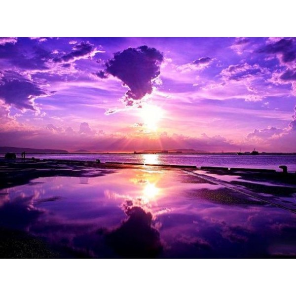 Sea & Rivers Sunset Astounding Sunset – Diamond Art Kit Landscape