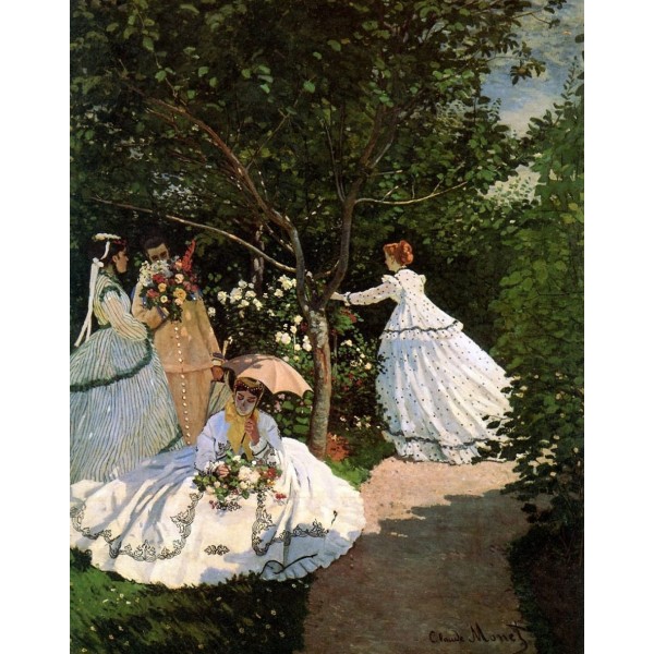 People Women Picking Flowers By Claude Monet Claude Monet