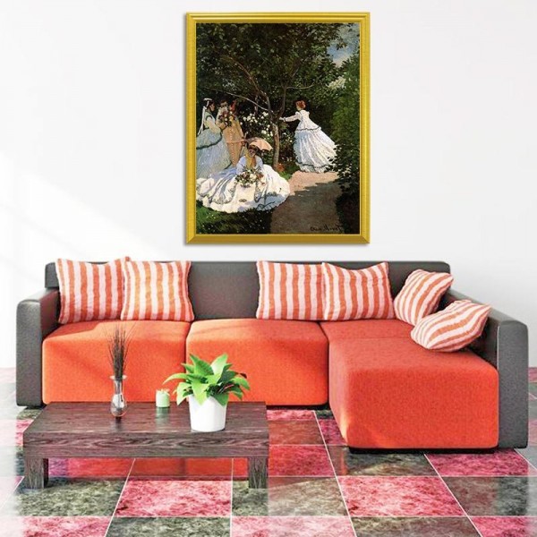 People Women Picking Flowers By Claude Monet Claude Monet