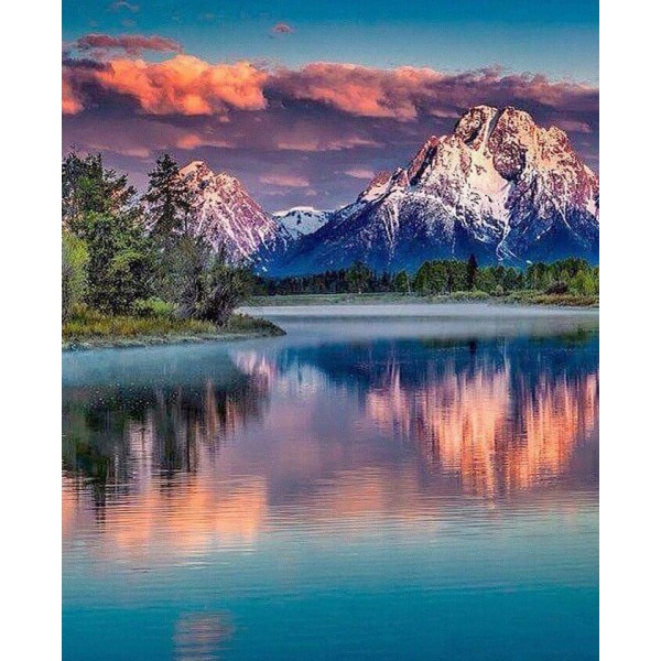 Landscape Sea River & Mountains Diamond Art Kit