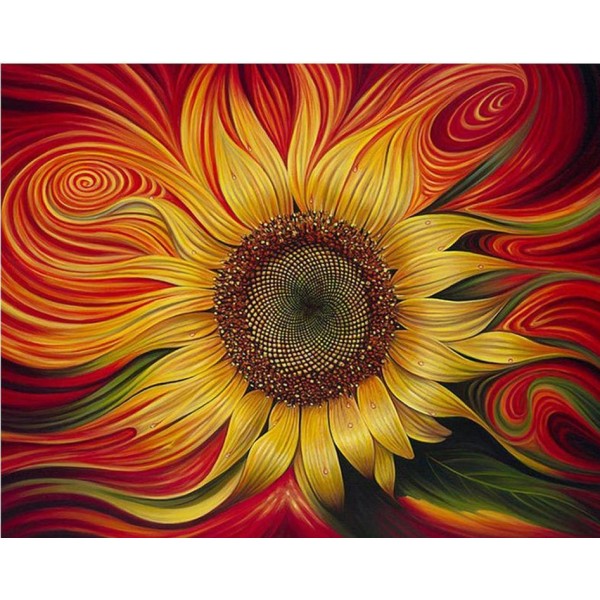 Flowers Awesome Artistic Sunflower Painting Square Diamonds
