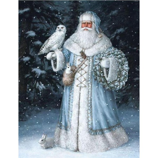 Christmas Square Birds Huge Santa With Owl Diamond Painting Kits For Adults