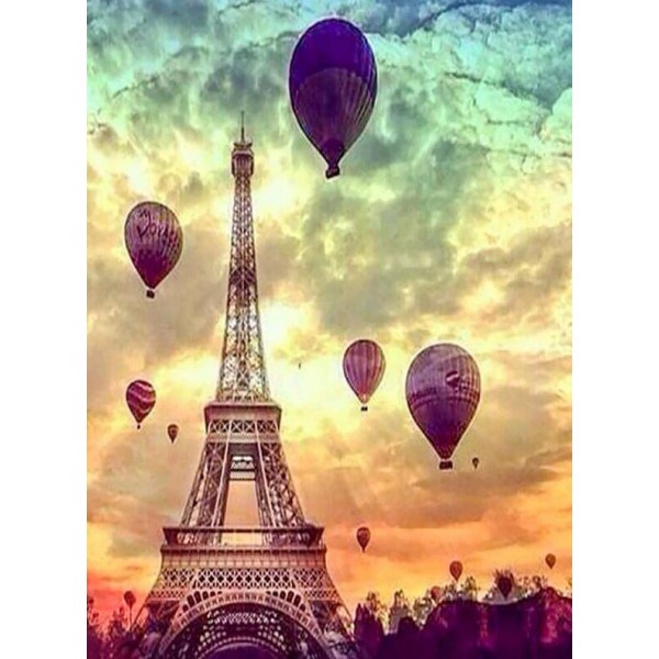 Best Girl Eiffel Tower & Balloons Painting Kit Paris