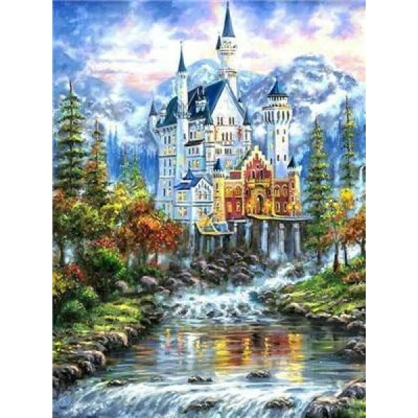 Best Winter Square Diamonds Cartoon Famous Places Beautiful Designed Castles Diy Painting