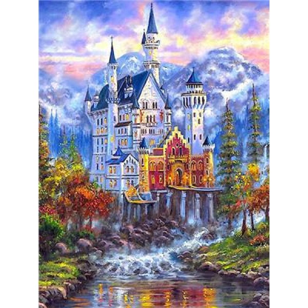 Best Winter Square Diamonds Cartoon Famous Places Beautiful Designed Castles Diy Painting