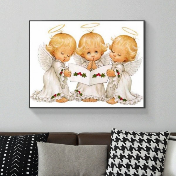 Anime Three Cartoon Angel Babies Diamond Art