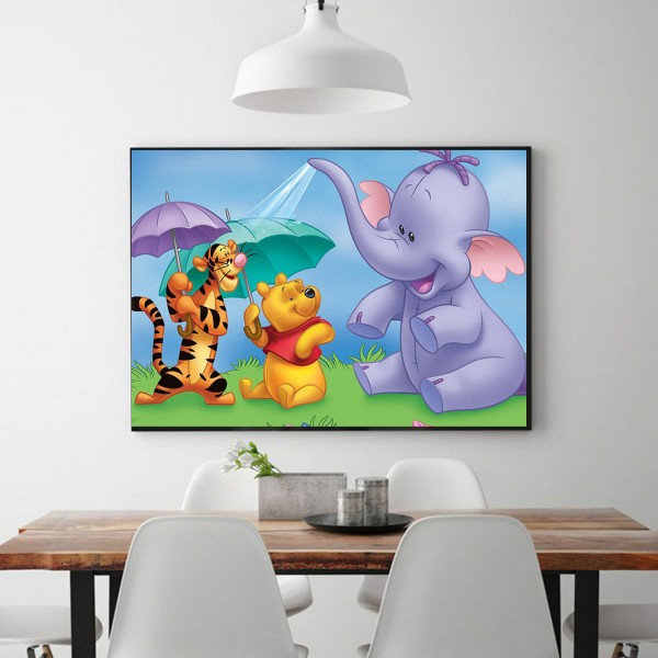 Anime Pooh And His Friends Playing Diamond Art