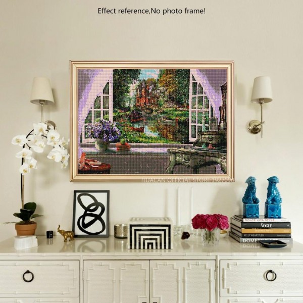 Sea & Rivers Flowers Landscape Square  Beautiful View From A Window