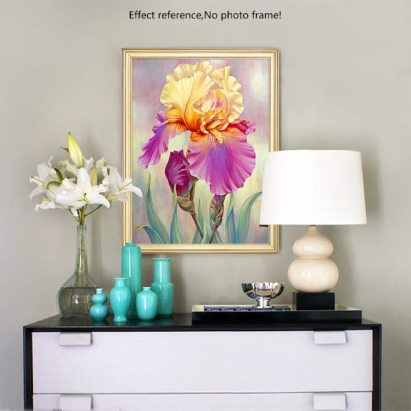 Phenomenal Iris Flower Painting Square Diamonds