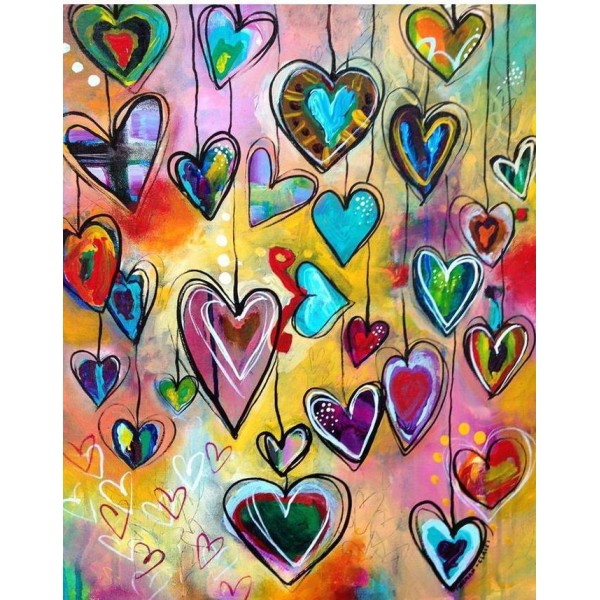 Love Beautiful Colorful Hearts Usa Shipping