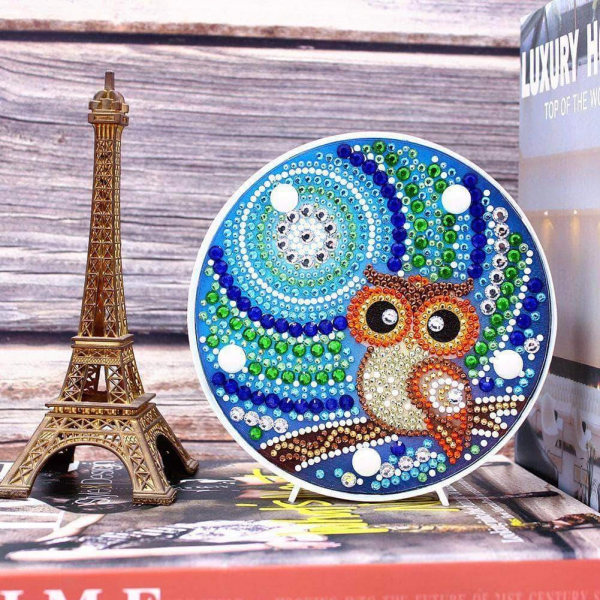 Diy Diamond Painting Cute Owl Light
