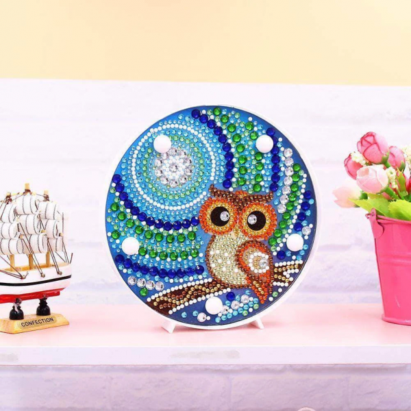 Diy Diamond Painting Cute Owl Light