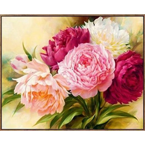 Custom Diamond Painting Make Your Own Diamond Painting Peony Flowers Painting Kit