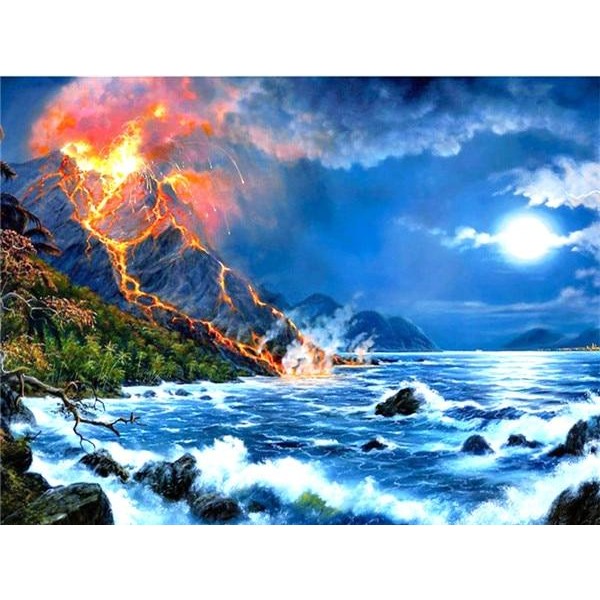 Best Sea & Rivers Stunning Sea Waves Sunset Square Diamonds