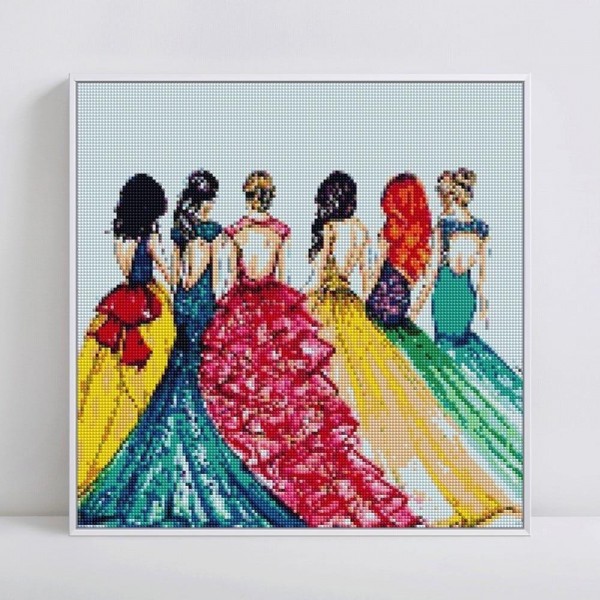 Best People Princesses Colorful Dresses Square Diamonds