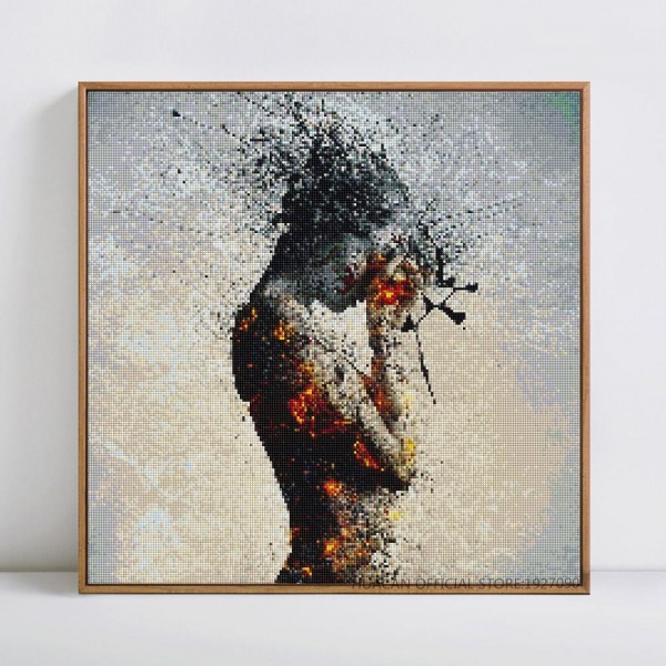 Best People Incredible Broken Girl Portrait Square Diamonds