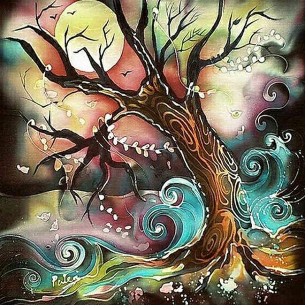 Custom Diamond Painting Beautiful Magic Tree Painting With Diamond Kits