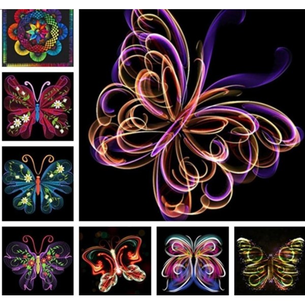 Unique Butterfly Collection Of Paintings Square Diamonds