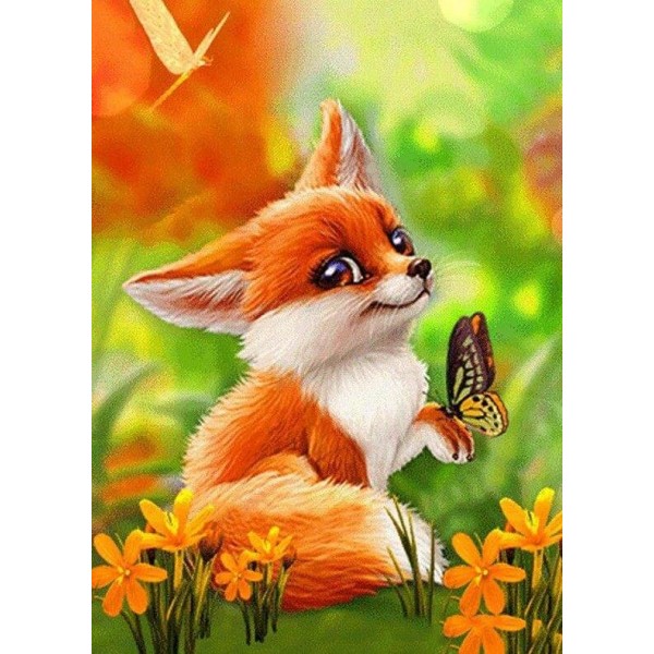 Cartoon Fox & Butterfly Painting Kit