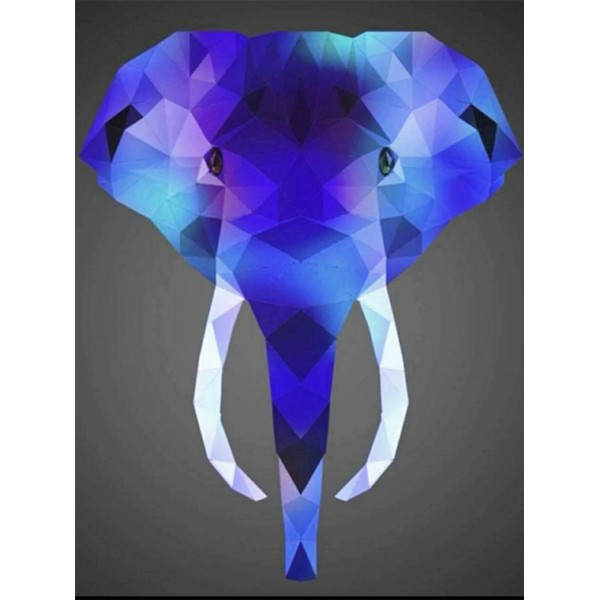 Animal Diamond Blue Tusk Diamond Art