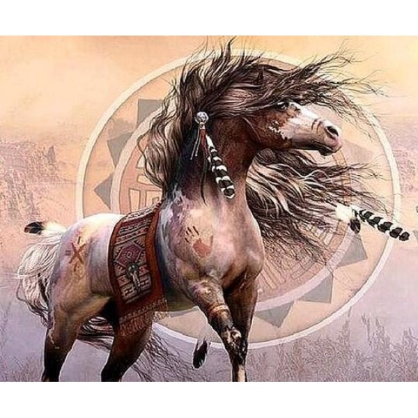 Animal Diamond Painting A Warrior’s Horse Diamond Art Kit