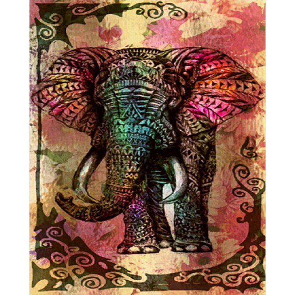 Animal Dark Series Of Elephants Diamond Art