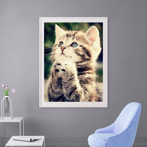 Animal Angel Kitty’s Expectation Diamond Art